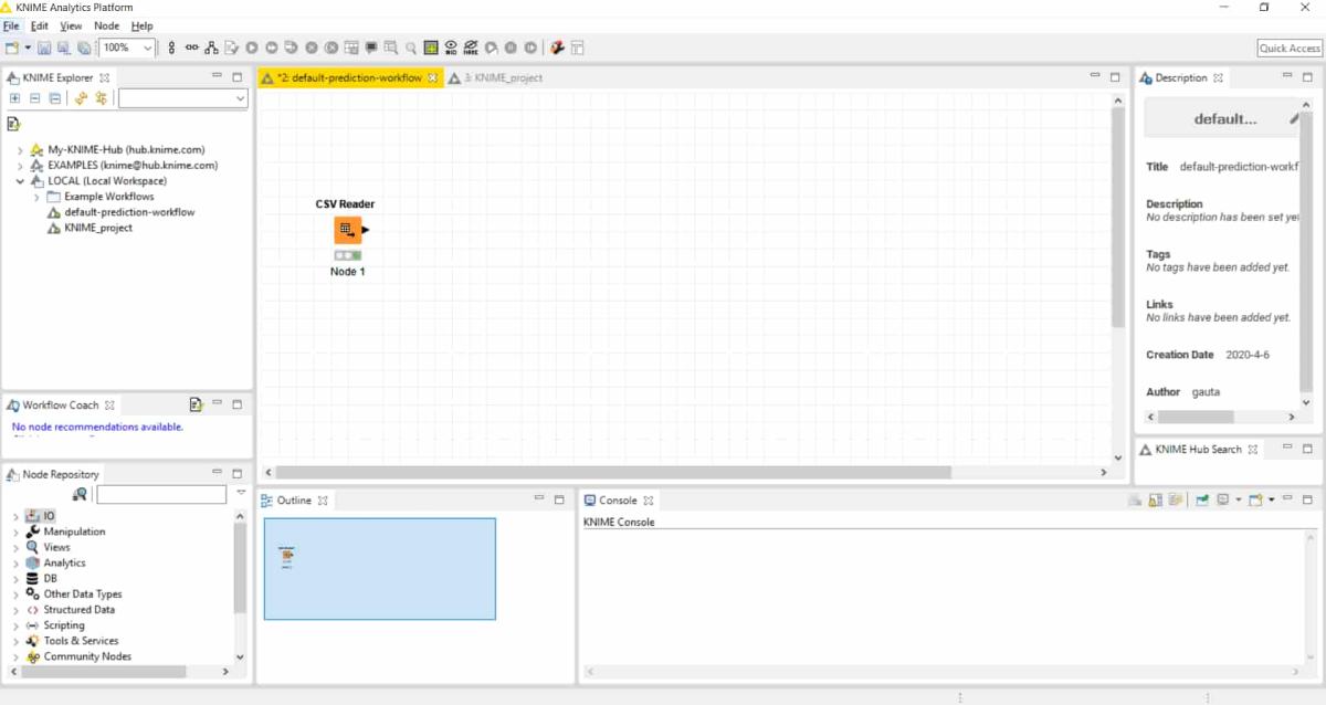 Image local computer into the KNIME environment